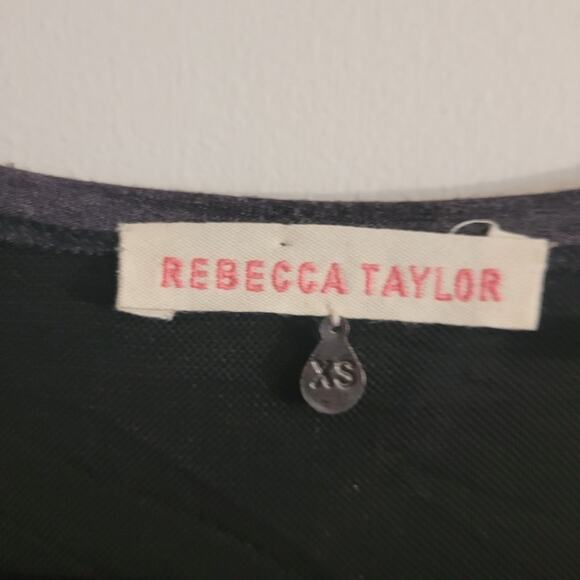 Rebecca Taylor Charcoal Studded Bodycon Party Dress XS Glam Witchy Quietlux - Picture 7 of 13